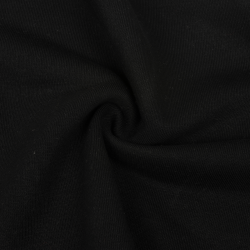 Ткань Футер 3-х нитка, Петля, цвет Черный (на отрез)  в Пушкине
