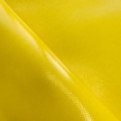 Ткань ПВХ 600 гр/м2 плотная, Жёлтый (Ширина 150см), на отрез  в Пушкине