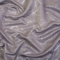 Ткань Блэкаут для штор светозатемняющая 75% &quot;Ледовое тиснение цвет Серый&quot; (на отрез)  в Пушкине