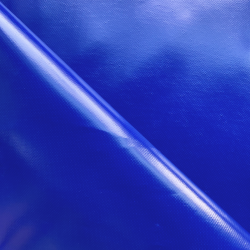 Ткань ПВХ 450 гр/м2, Синий (Ширина 160см), на отрез  в Пушкине