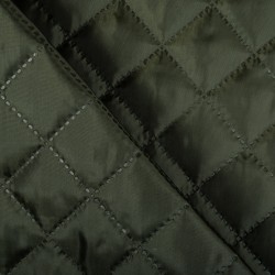 Стеганая подкладочная ткань с синтепоном (100гр/м2), цвет Хаки (на отрез)  в Пушкине